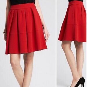 Banana Republic Red Full Skirt with Pockets. New.